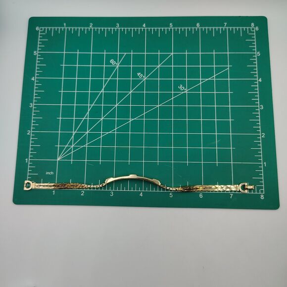 Vintage Christian Dior Gold Tone Cream Enameling Bracelet 7.75" AS IS - Picture 16 of 16